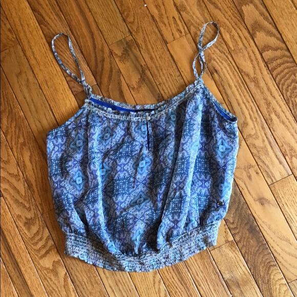 American Eagle Cropped Boho Bohemian Festival Sheer tank top S3 - Picture 3 of 10